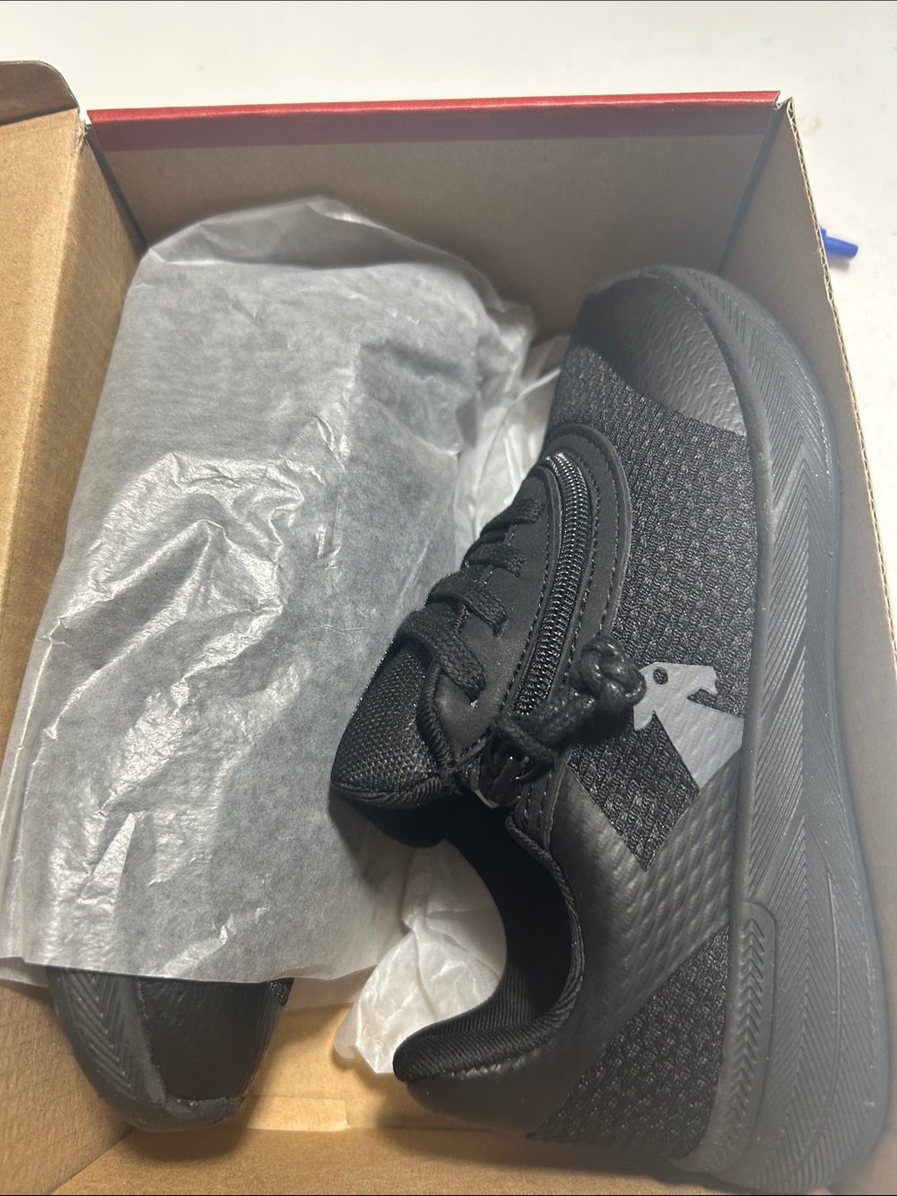 Kids' Black Slip-On Athletic Sneakers with Toggle Lacing